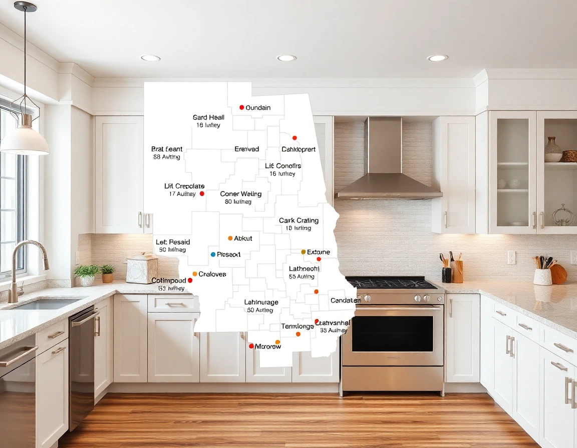 Kitchen Remodeling Service Areas Map